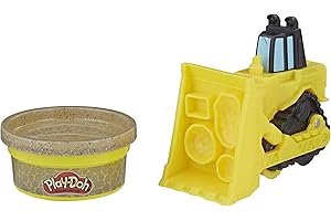 Play-Doh Wheels Mini Bulldozer Toy with Non-Toxic Stone Colored Building Compound