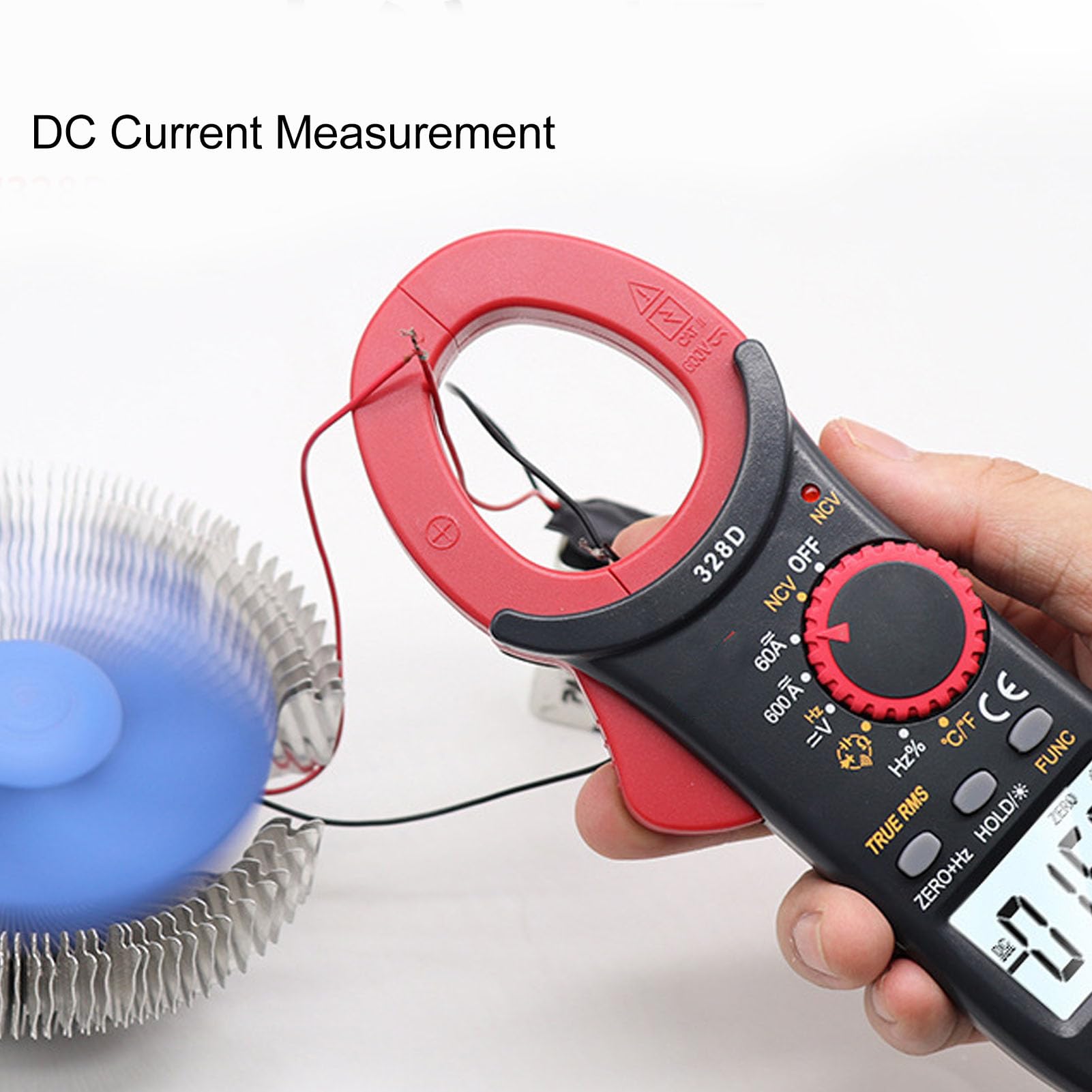 Fyearfly Pinza Amperometrica a Portata Automatica, Multimetro Digitale a Pinza 6000 Conteggi NCV 0-600 A/600 V CA/CC, Corrente, Tensione, Resistore, Condensatore, Frequenza, Tester Diodi
