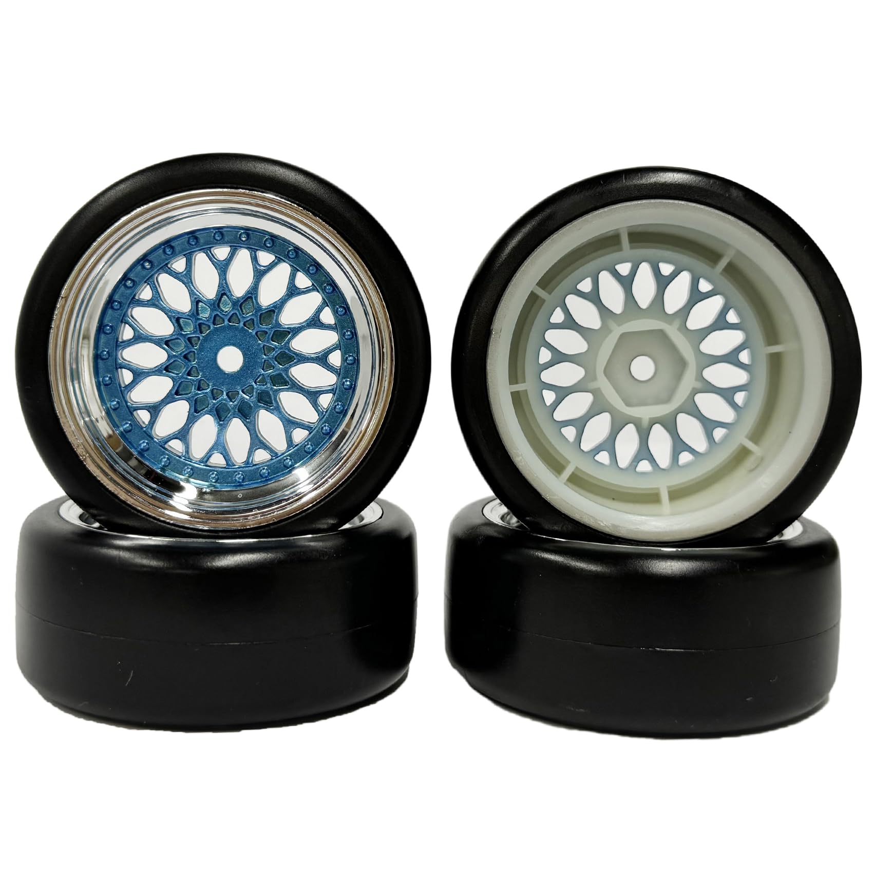 KINGCOO RC Drift Autoreifen 4Stück - 62mm Hartkunststoff Reifen Für 1:10 RC Cars