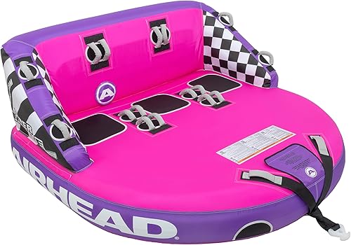 Miniatura 29 de Airhead Tubo inflable remolcable Mable, modelos de 1-4 jinetes, puntos de remolque duales, cubierta completa de nailon, almohadillas de espuma EVA