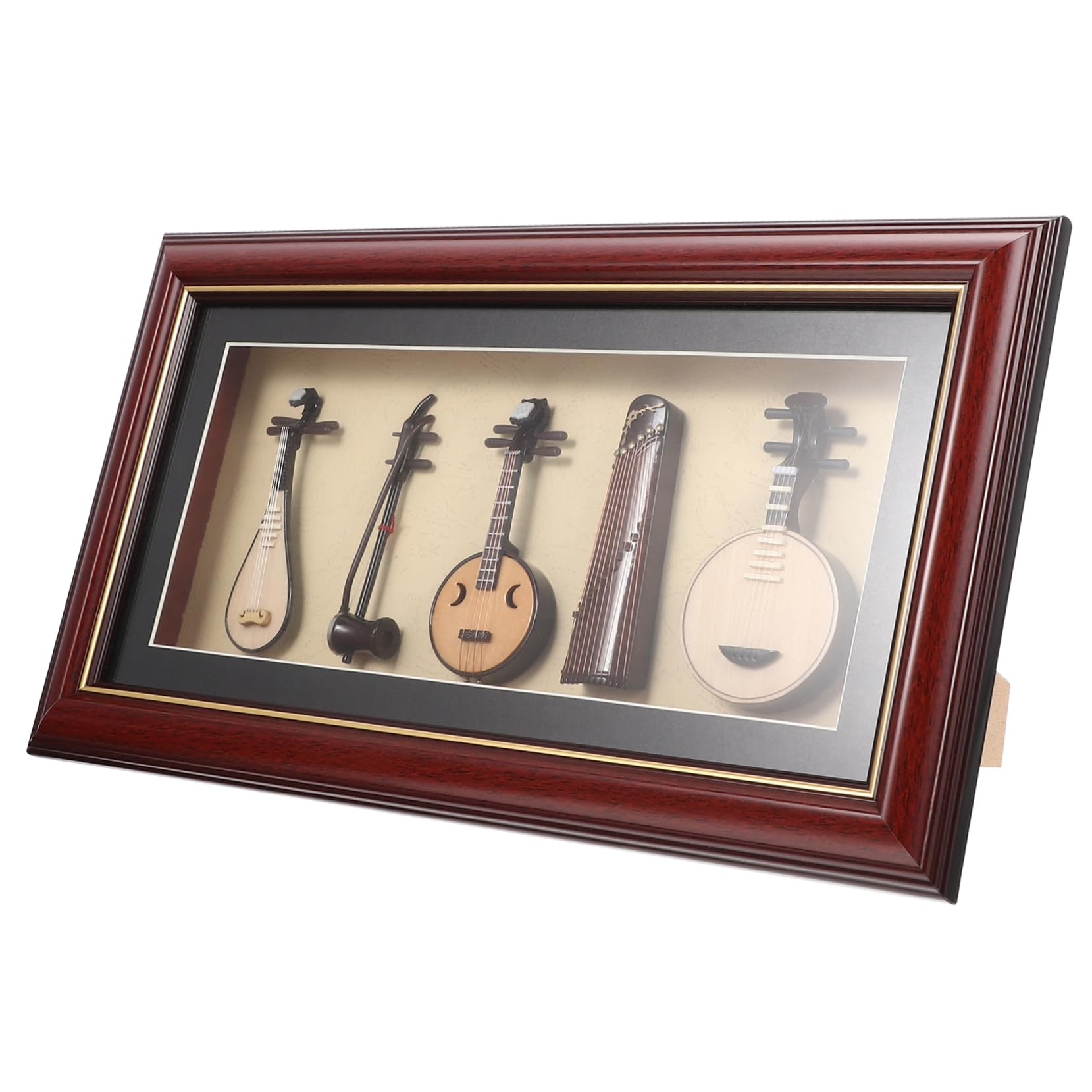 MAGICLULU Mini Riproduzione di Strumento Folk Decorativo 5 Pezzi Realistico | Set da Tavolo, Legno Plastico Pvc, Atmosfere Artistiche e Musicali, Hotel e Housewarming