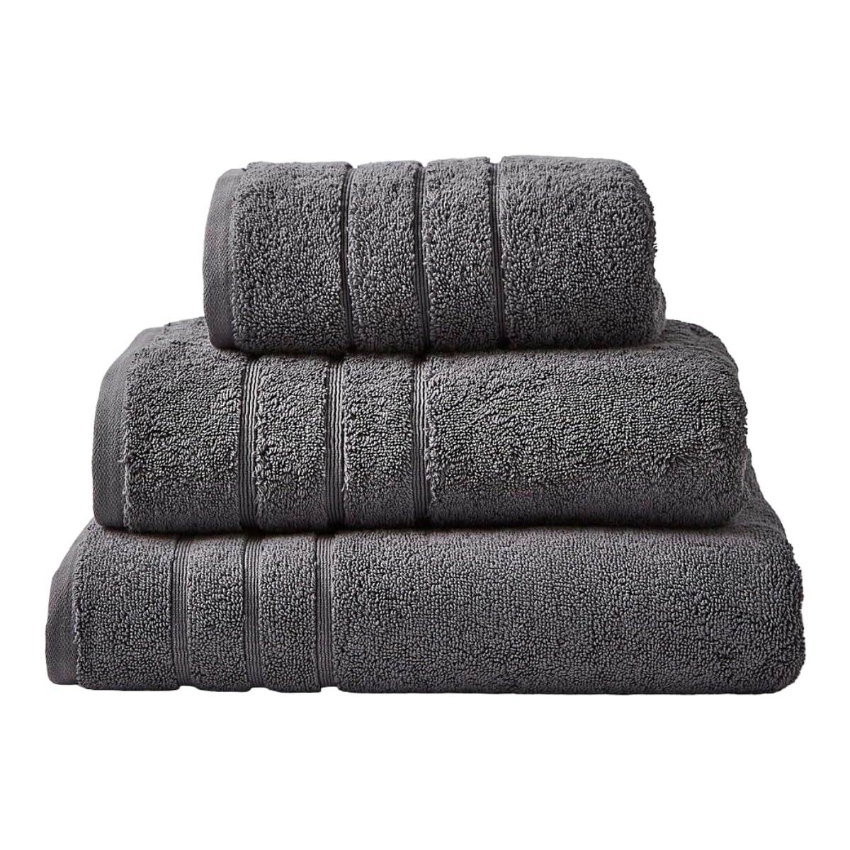 Allure Bath Fashions Charcoal Grey Heavyweight Hand Towel - 100% Combed Cotton - Hotel Luxury
