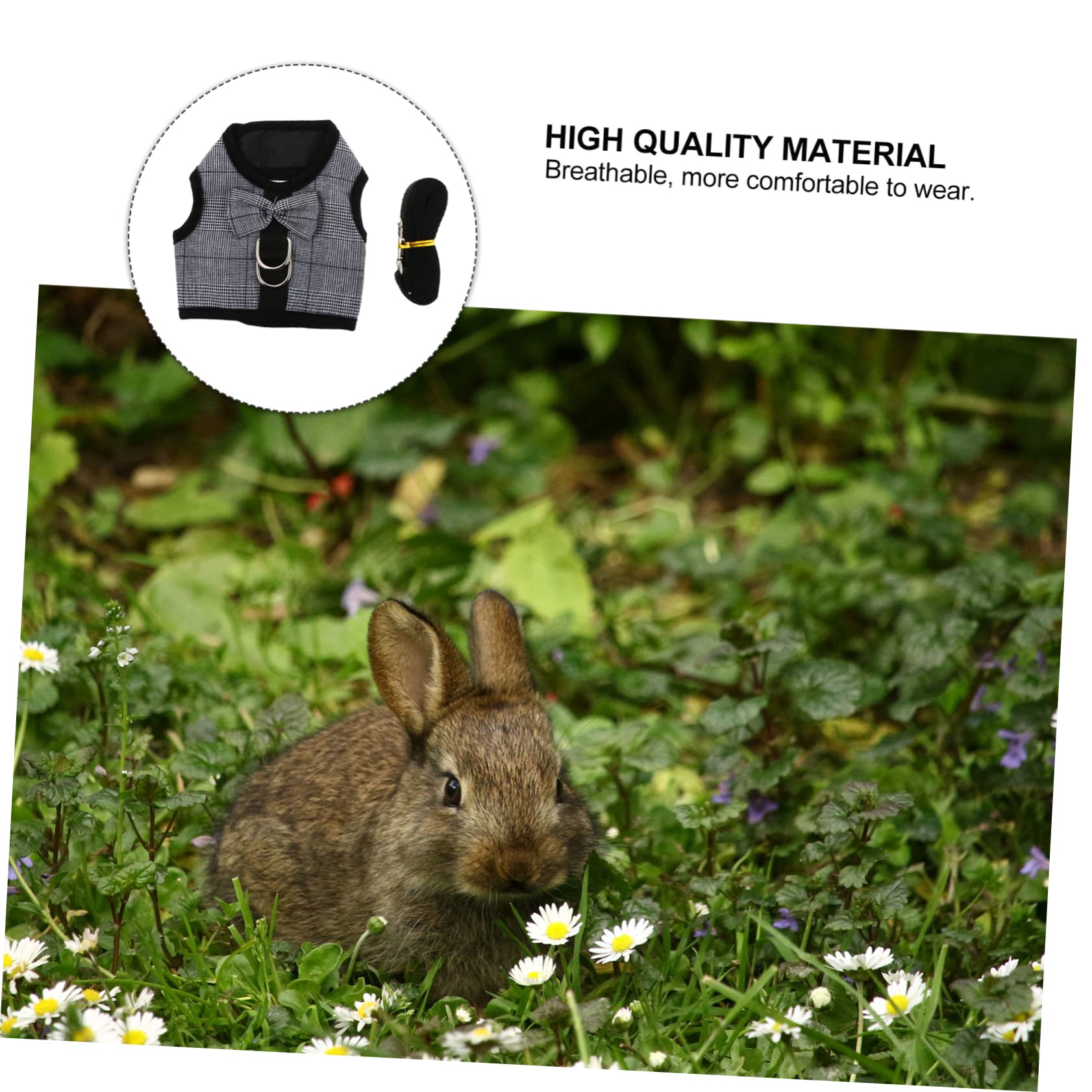 BESTonZON 1Set Bunny Harness and Leash Vest for Pets Breathable Rabbit Suit for Walking and Outdoor Use Comfortable and Durable Pet Supplies