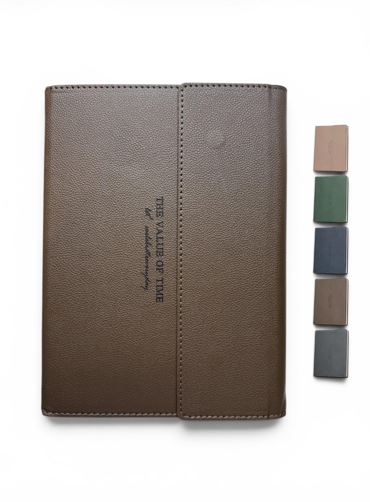 A5 PU Leather Notebook Retro Brown Journal, 240 Pages (120 Sheets), Magnetic Closure, Lined Paper, Pen Holder Loop & Bookmark Ribbon, Daily Planner