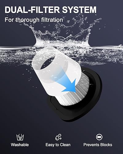 Miniatura 8 de Aspiradora de coche de alta potencia, aspiradora portátil inalámbrica recargable con tecnología de carga rápida, motor enorme y batería de gran