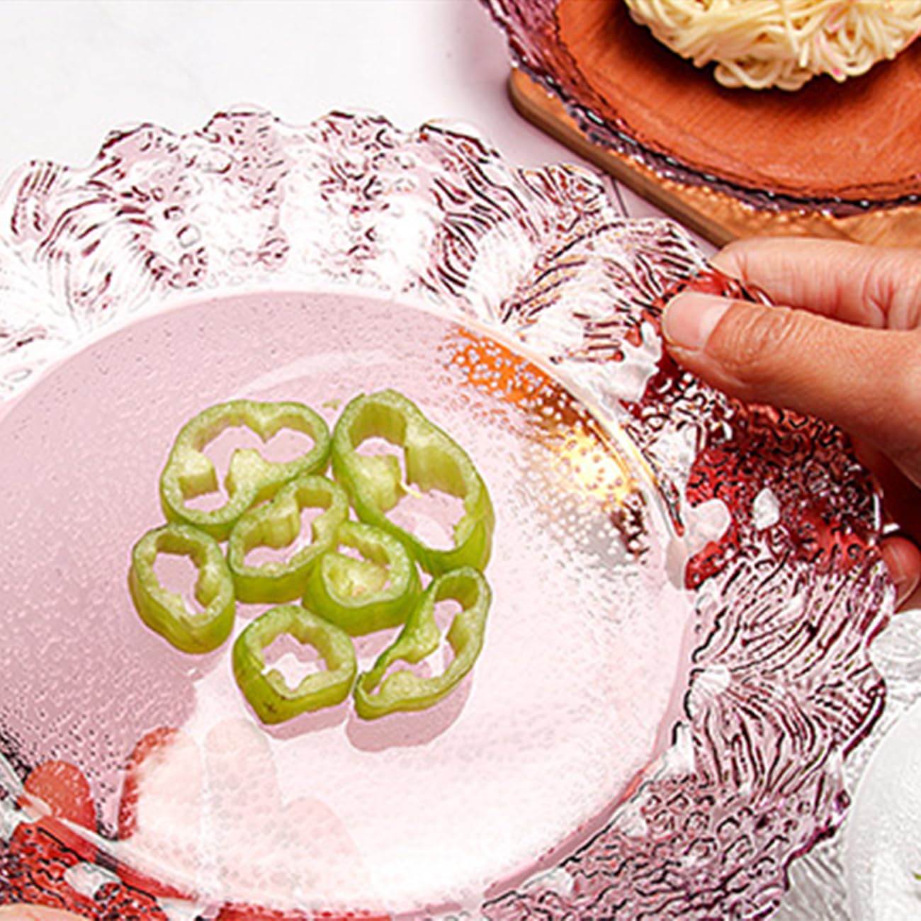 Assiettes De Chargeur En Verre Grande Assiette De Service Avec Bord Perlé, Assiette à Dîner De