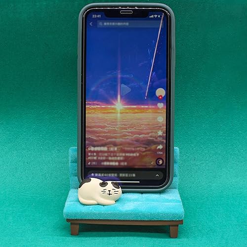 Miniatura 3 de Soporte de escritorio para teléfono celular, sofá rosa con lindo gato gatito para oficina, manos libres, ornamento para el hogar