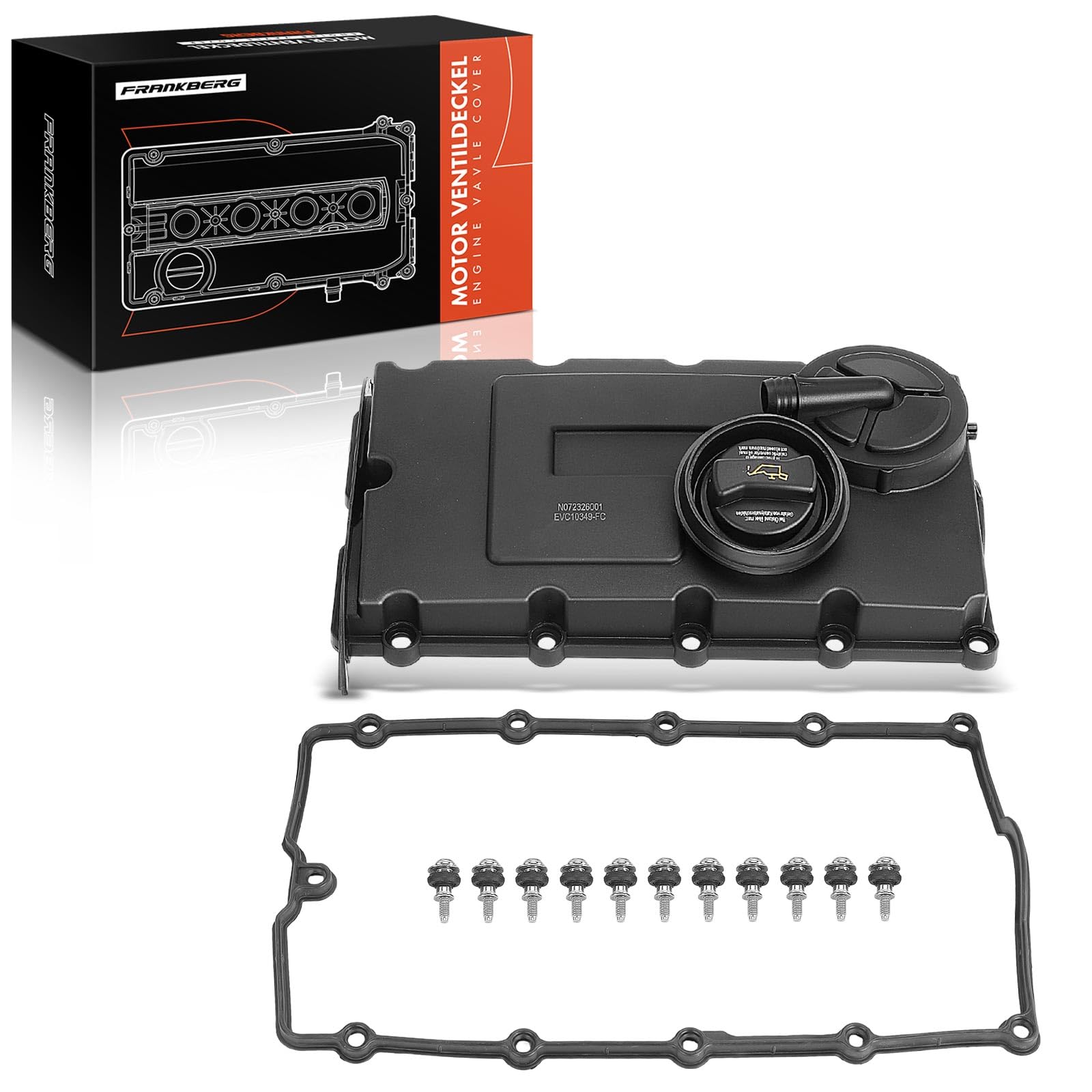 Frankberg Tapa de culata Tapa de válvulas Diesel Compatible con A3 8P1 2.0L T.o.u.r.a.n 1T1 1T2 2.0L Golf V 1K1 2.0L P.a.s.s.a.t Variante 3C5 2.0L Outlandel II CWW 2.0L Replace# 03G103469R