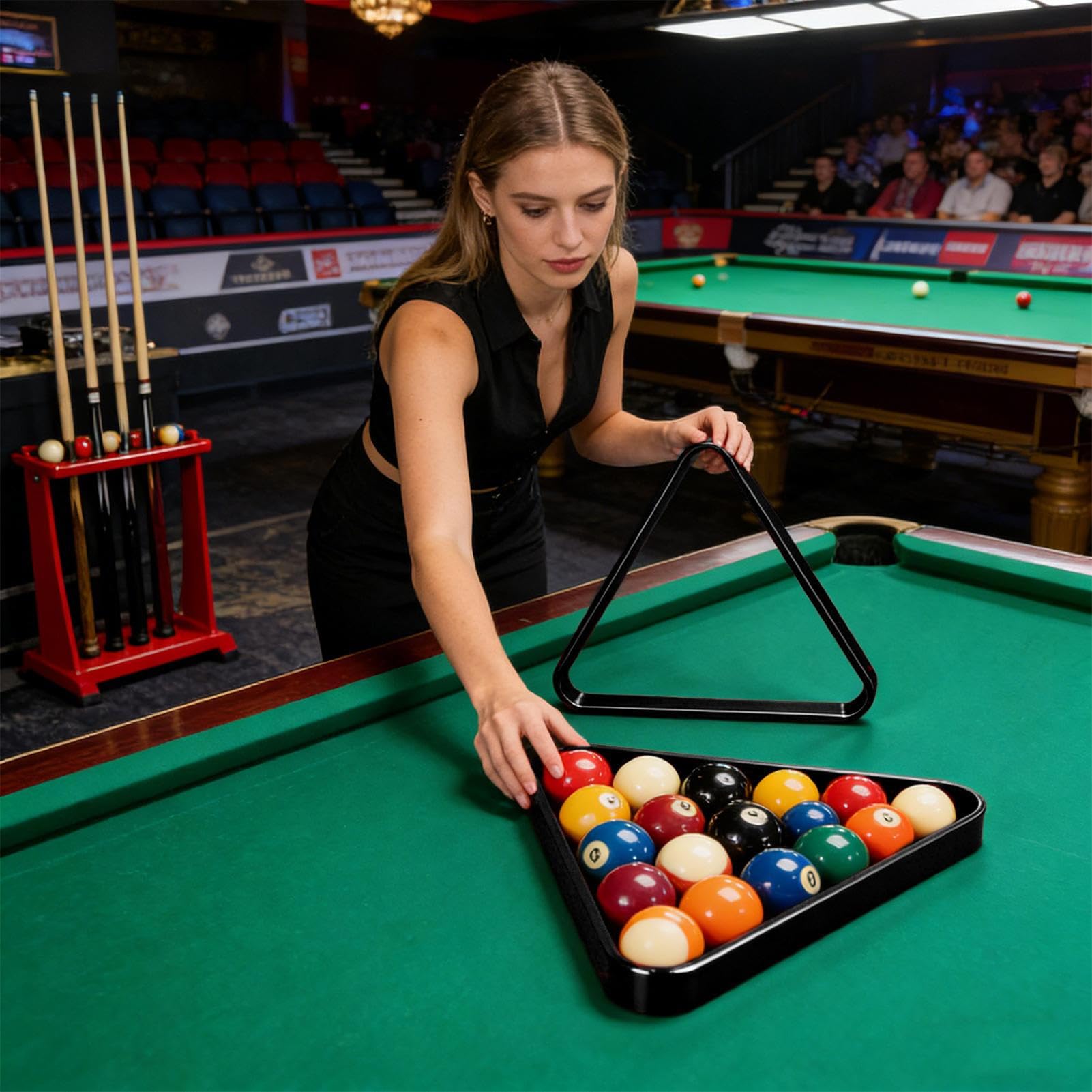 Triángulo Para Bolas de Pool Estándar - Accesorio para Mesa de Billar para Entrenamiento Partido Hogar