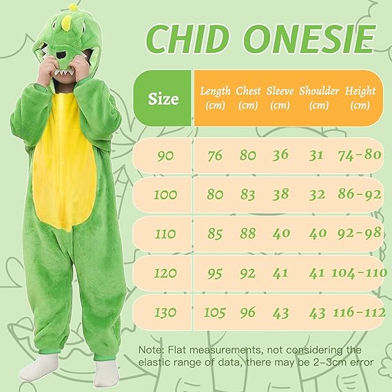 Dinosaurus Kostuum voor Kinderen - Jumpsuit, Dier Cosplay Onesie