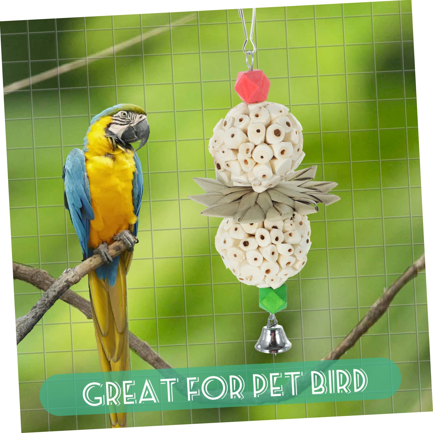 DOITOOL 5piezas Juguete para Periquitos y Loros Colgante Accesorio para Jaula De Aves Material Resistente y Seguro Diseño Creativo Forma De Linterna para Masticar y Decorar La Jaula