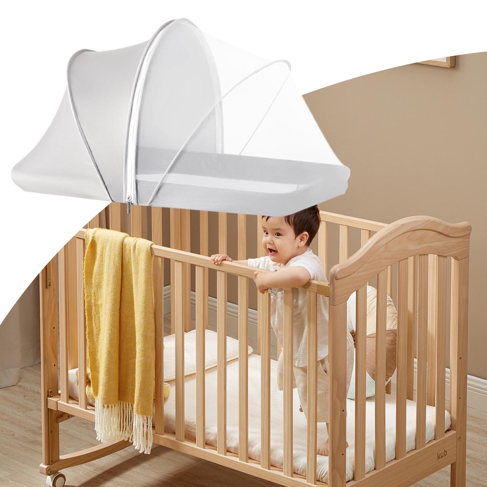 Baby Netz,Schutznetz Für Babykörbe, Babybetten Und Laufgitter | Atmungsaktives Mesh Mit Langlebiger Barriere Als Insektenschutz Für Neugeborene