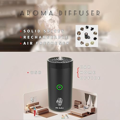 Miniatura 4 de Quemador de incienso eléctrico, quemador de incienso eléctrico para automóvil, portátil, recargable por USB, quemador de incienso electrónico,