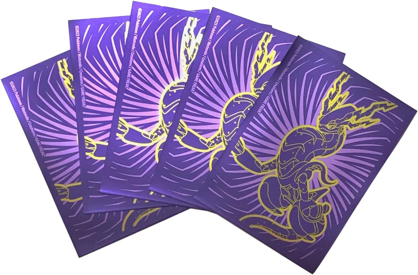 Miraidon Pokemon Card Sleeves - Scarlet & Violet Deck Protectors x65 - Elite Trainer Box