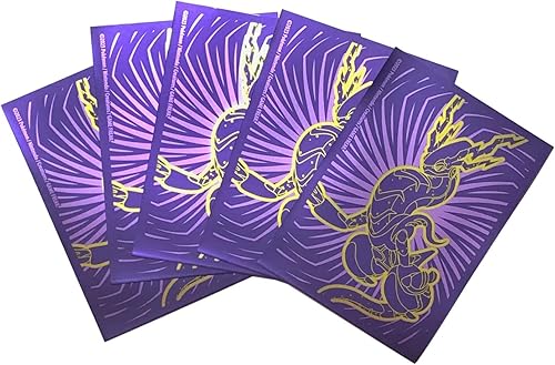 Miraidon Pokemon - Fundas para cartas Protectores de cubierta escarlata y violeta x65 Caja de entrenador de élite