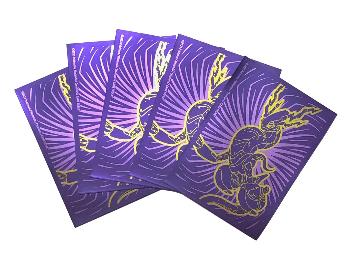Miraidon Pokemon Card Sleeves - Scarlet Violet Deck Protectors x65 - Elite Trainer Box