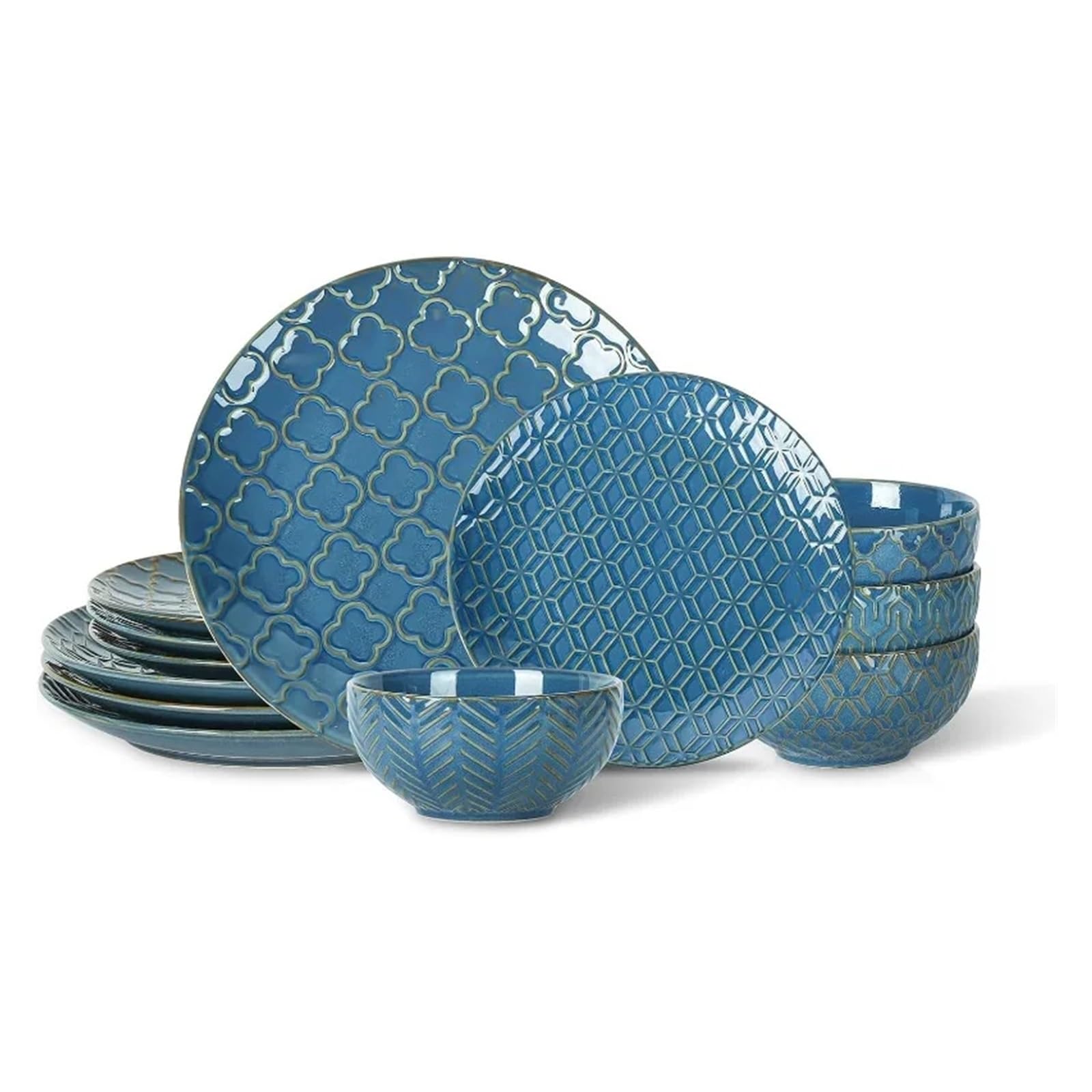 Ensembles de vaisselle haut de gamme en céramique artisanale pour 4