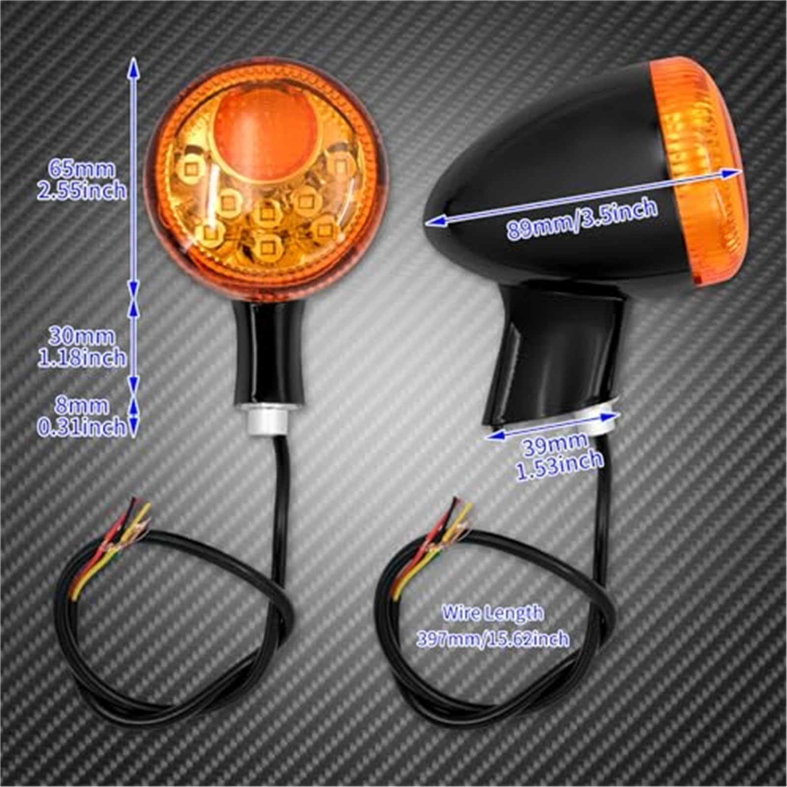Przednie tylne kierunkowskazy Tylne motocykla Wskaźniki Światła hamowania Lampa do jazdy, dla Harley, Sportster XL 1200 883 Super Low Custom 1992-22 Kierunkowskaz z przodu i tyłu motocykla