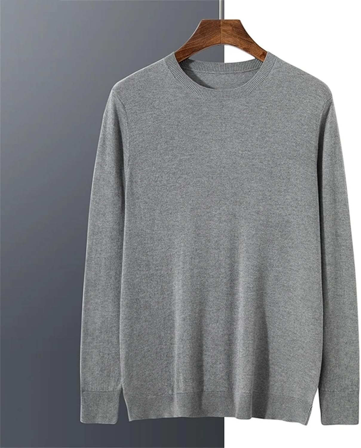Men's Business Casual Thin Cashmere Sweater Long-Sleeved Pullover Knitted Bottoming Shirt