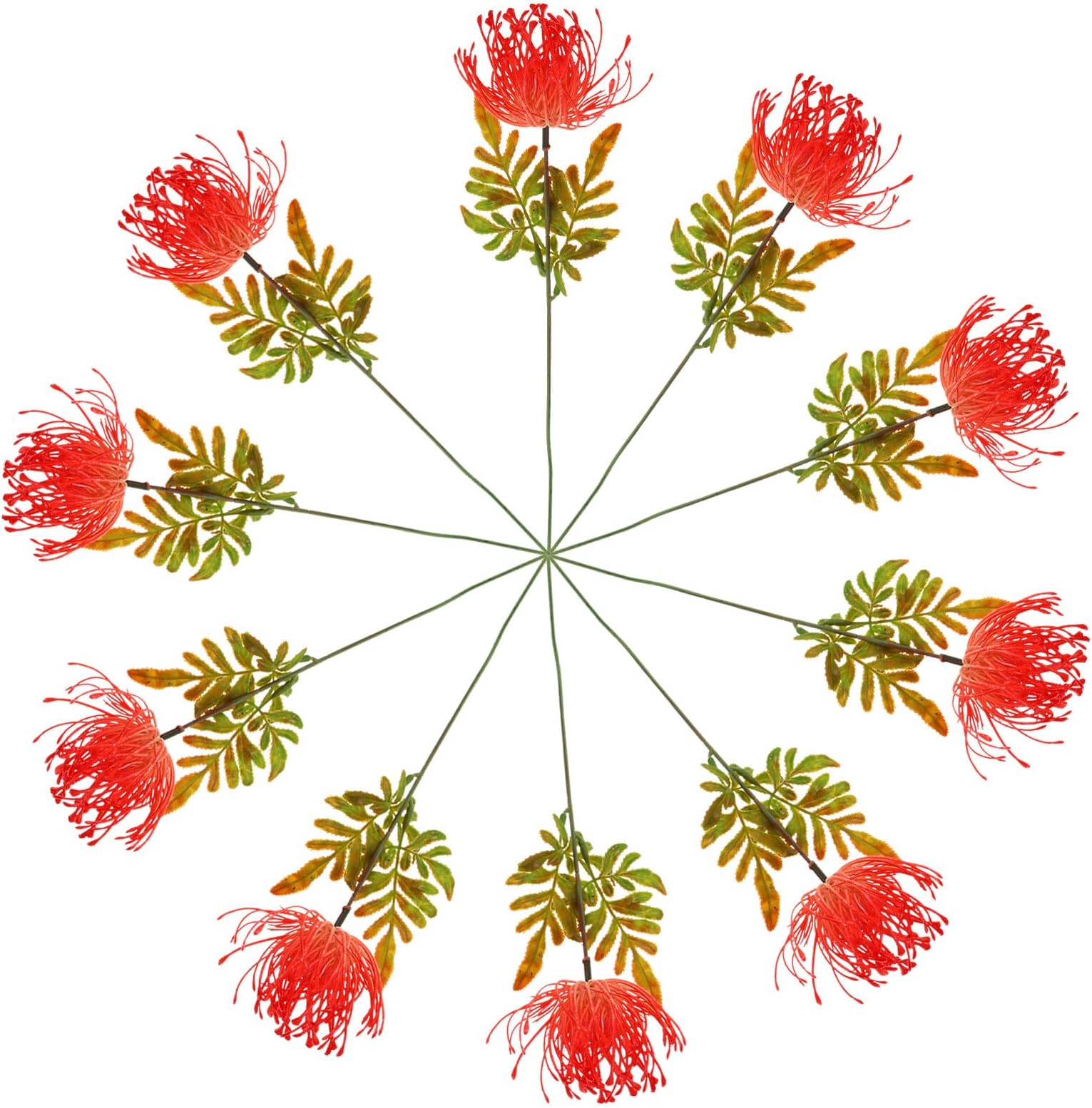 10pcs Red Artificial Spider Lily Flowers Stems Lycoris Simulation Flower Props for Wedding Party Home Décor and Floral Arrangements
