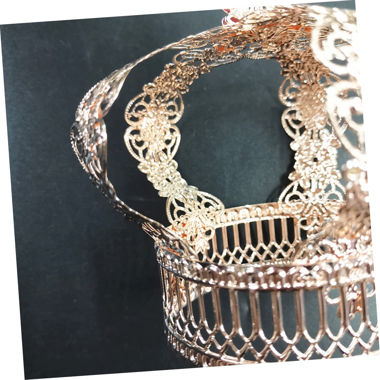 Abaodam 3pièces Couronne De Gâteau Élégante Or Rose Décoration De Gâteau Anniversaire Et Fournitures De Fête Accessoire Parfait pour Mariage Shower Et Thèmes Royaux