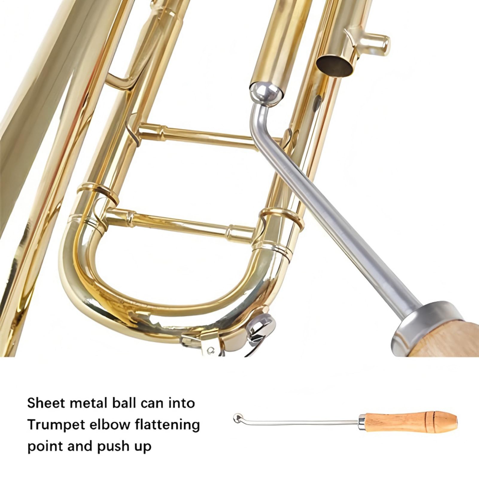 Outils de Réparation de Trombone | Kit d'Outils de Réparation de Trompette Débosselage - Kit D'Entretien En Acier Inoxydable Pour Instruments À Vent