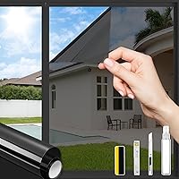 Vista 1 de ConCus-T Película de privacidad unidireccional para ventana con 4 herramientas gratuitas, control de calor y bloqueo UV, tinte de ventana