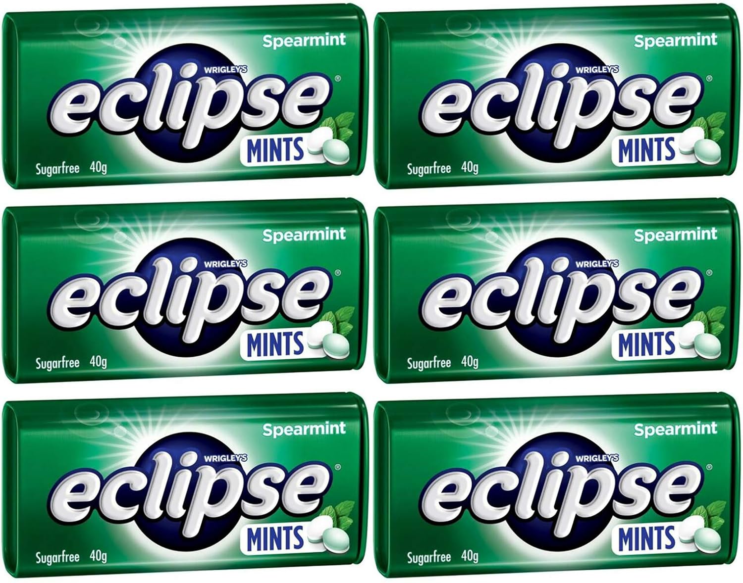 Eclipse Mints Tin 40gm Spearmints (Pack 6) Amazon.in Grocery