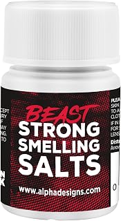 Alpha Designs | 'Beast' Strong Smelling Salts | Used by Weightlifting Strongman Eddie Hall | High Strength Formula | Gym Sniffing Salts
