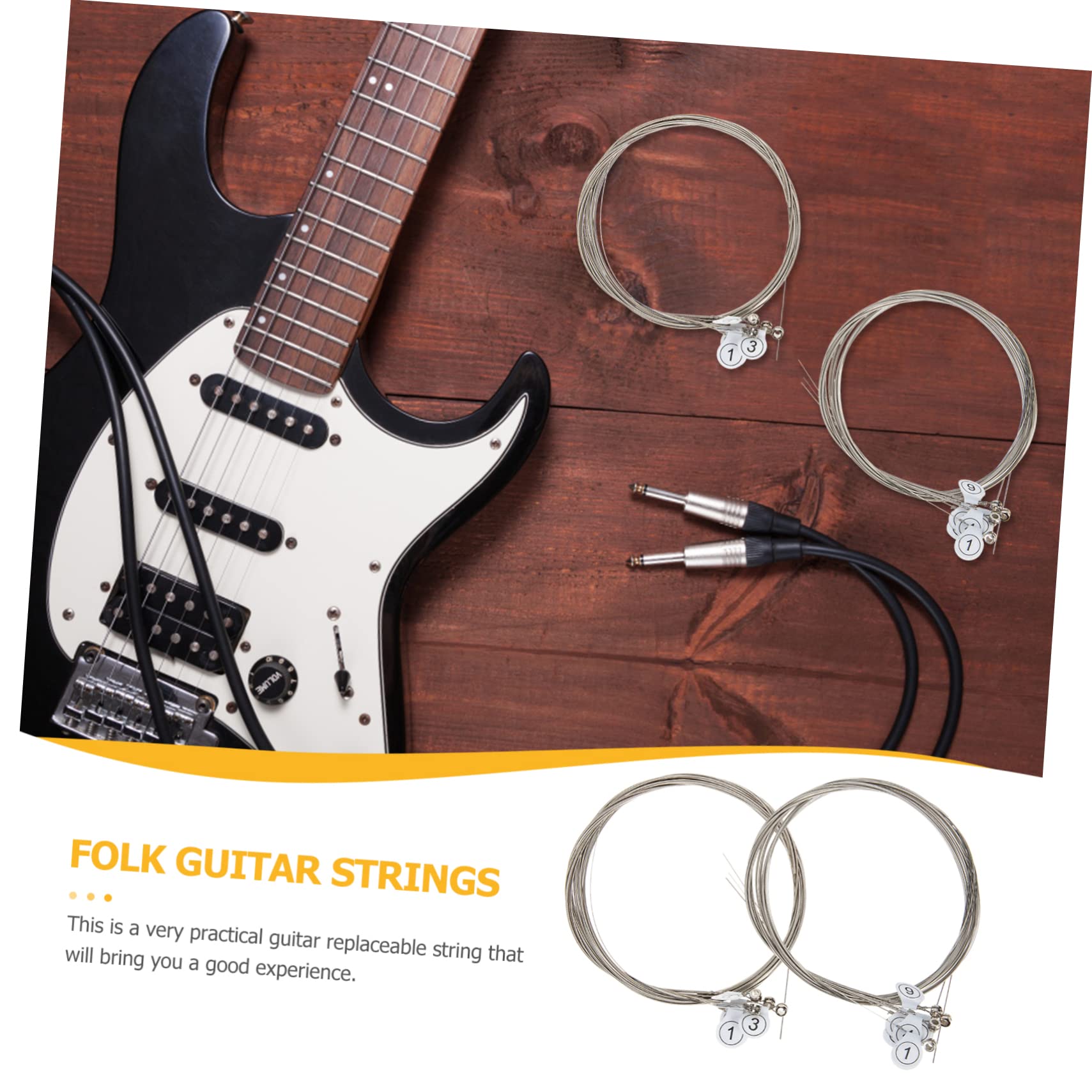 ifundom 10juegos Cuerdas De Guitarra Eléctrica De Accesorios De Guitarra Para Reemplazo De Cuerdas Diseño Práctico y Duradero Fácil De Usar y Transportar