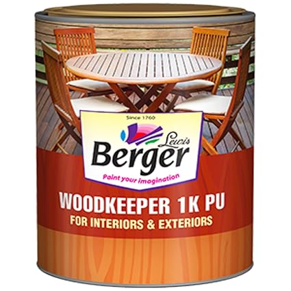 Berger Wood Keeper 1K Polyurethane | For Interiors and Exteriors | Matt and Gloss Finish | 200 ML