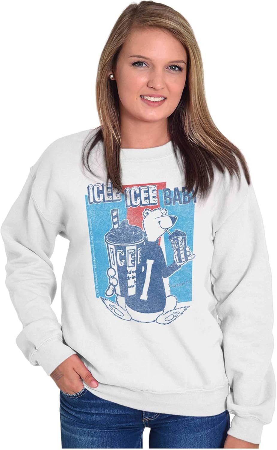 Icee Baby Funny Cute 90s Slushy Drink Sweatshirt for Men or Women : Clothing, Shoes & Jewelry