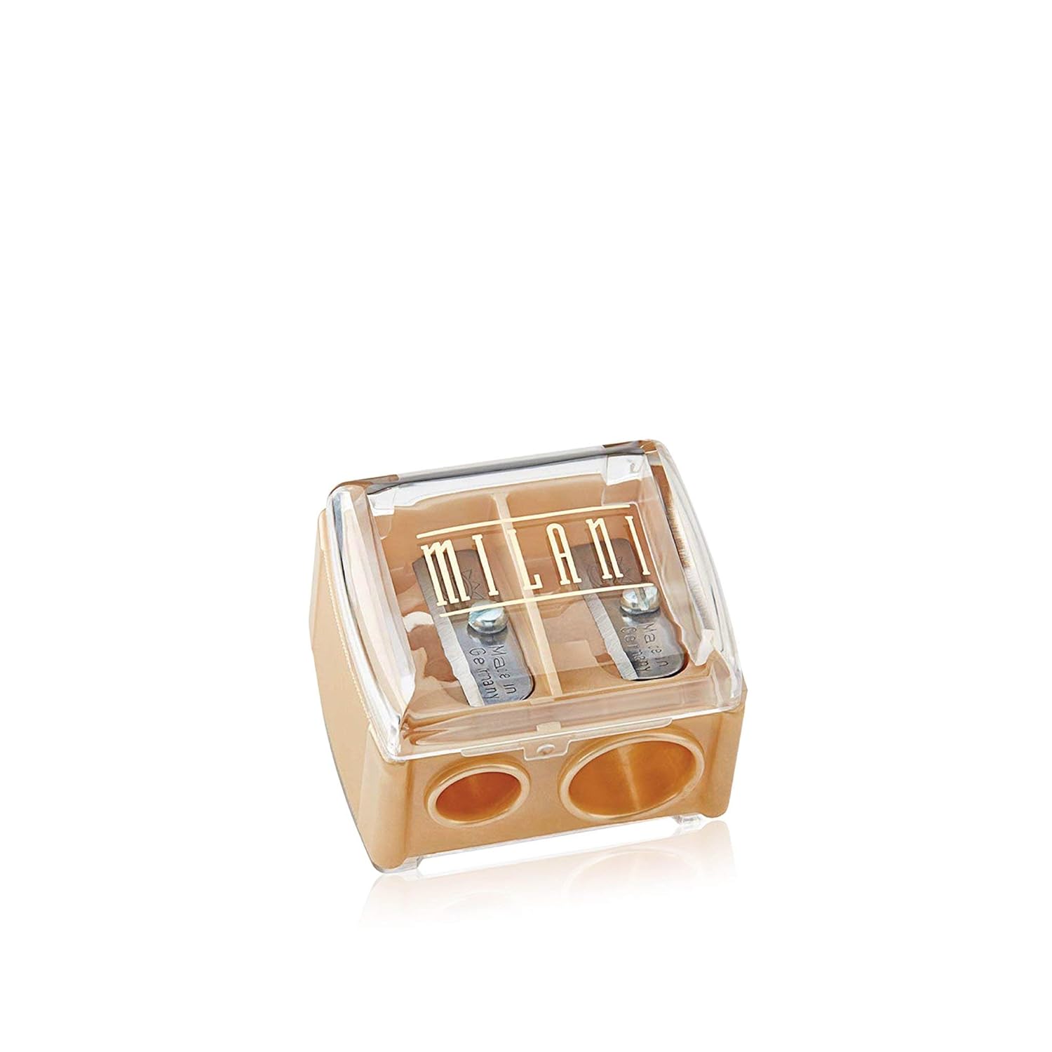 Milani Duo Sharpener (0.1 Ounce) CrueltyFree Dual Makeup Sharpener with Cover for Small or