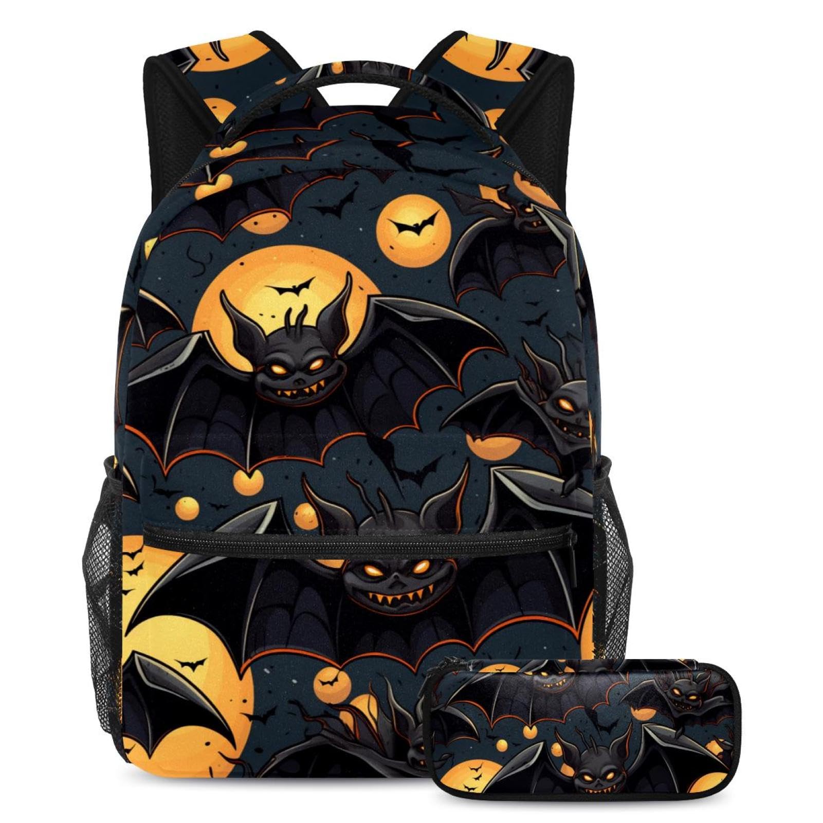 Sac à dos d'Halloween et trousse multicolore pour la rentrée des classes - 7