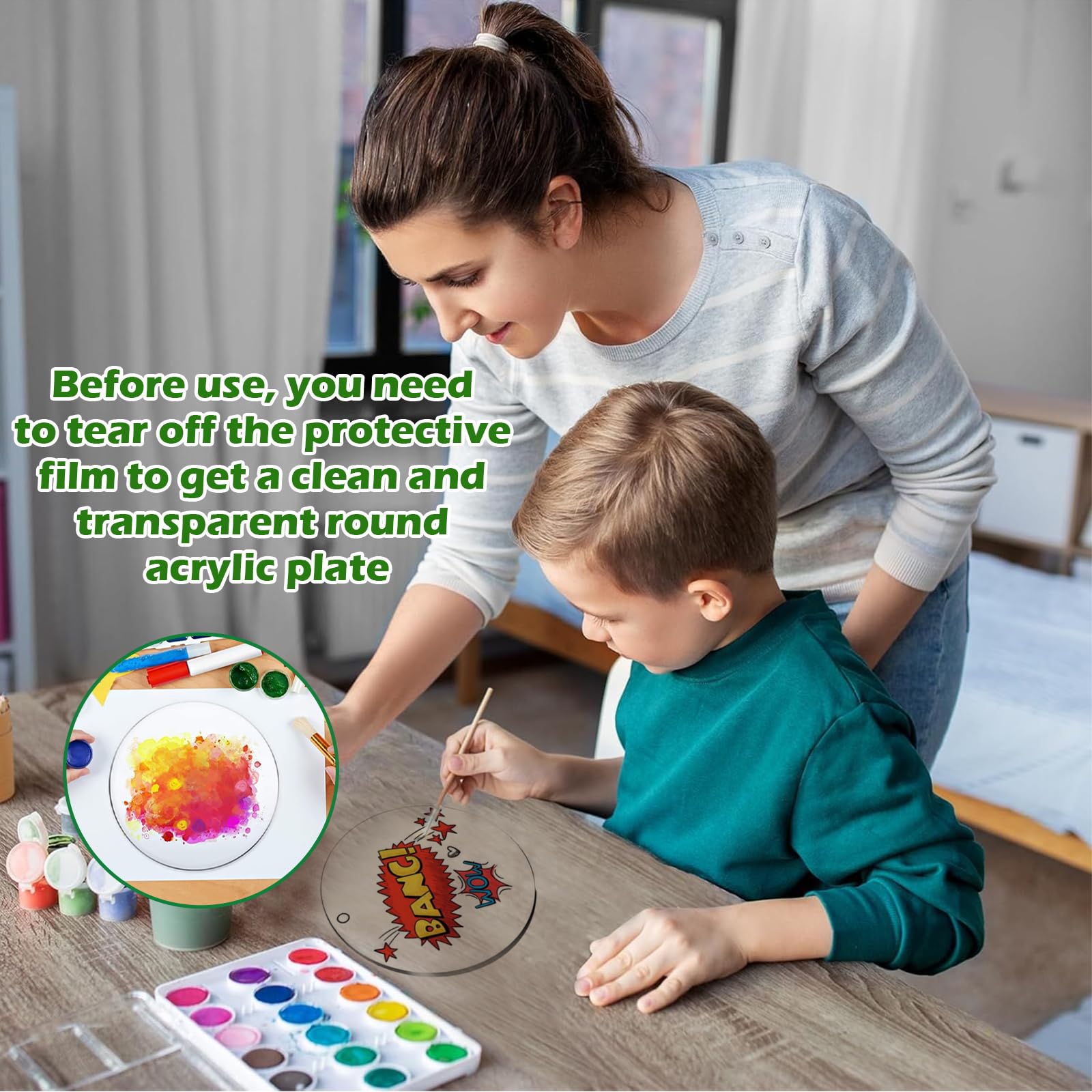 Transparente Acrylglas Scheiben Rund 10 Stück Acryl Platte Ø15cm DIY Dekoration Produktpräsentation Klar