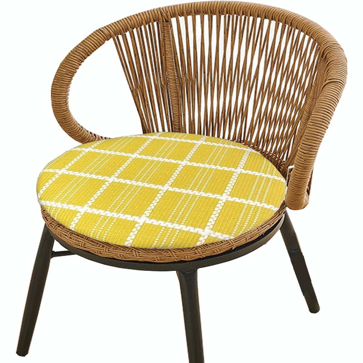 Cojines para Sillas De Comedor Redonda Diámetro 30cm 35cm 40cm 45cm Cojín De Asiento Cojín Redondo de Espuma viscoelástica Antideslizante para Silla de Comedor(H18,Diameter 40cm (15.7in))