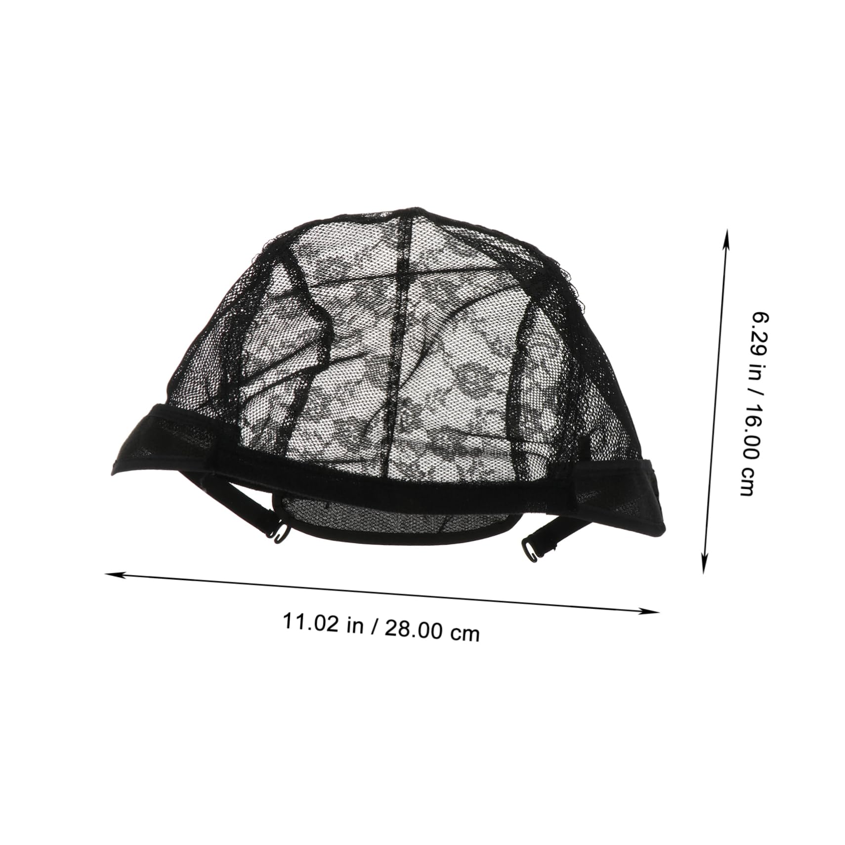minkissy 12 Piezas Gorro de peluca de encaje Red elástica para pelucas Red de encaje para pelucas Red para pelucas ajustable Malla red para el cabello sombrero casquillo de la peluca tela