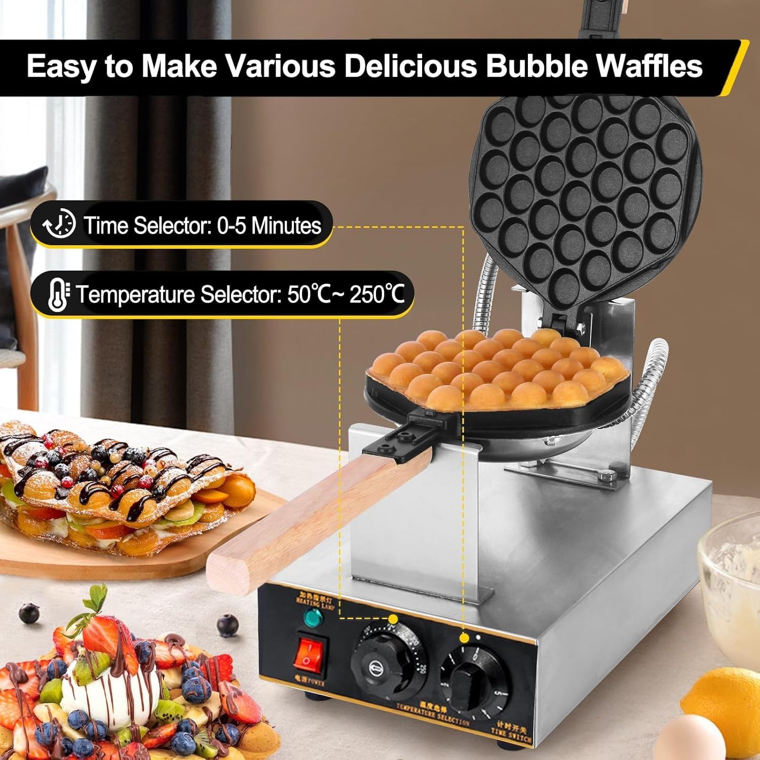 ワッフル機 Amazon | ワッフルメーカー、業務用バブルワッフルメーカー