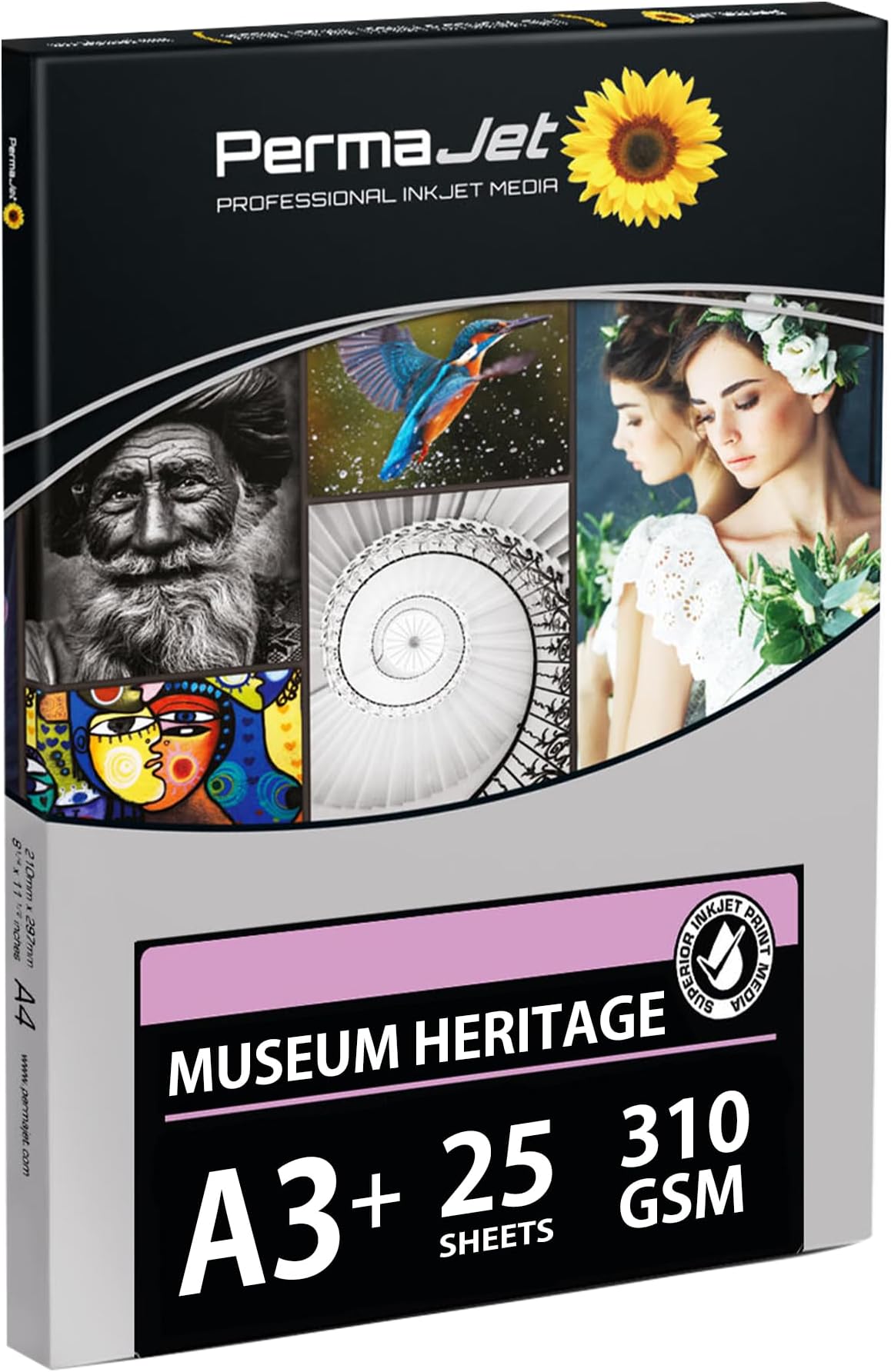 PermaJet Museum Heritage 310 | A3+ 25 Sheets | Inkjet Textured Matt Fine Art Photo Paper