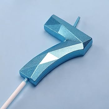 Bougie Bleue En Forme De Chiffre 4 Pour Gâteau D'anniversaire, Bougie