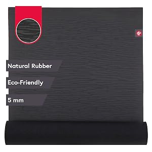 Manduka eKO Yoga Mat - 5mm Natural Rubber Eco-Friendly Soft Textured Surface Natural Next-to-Skin Feel