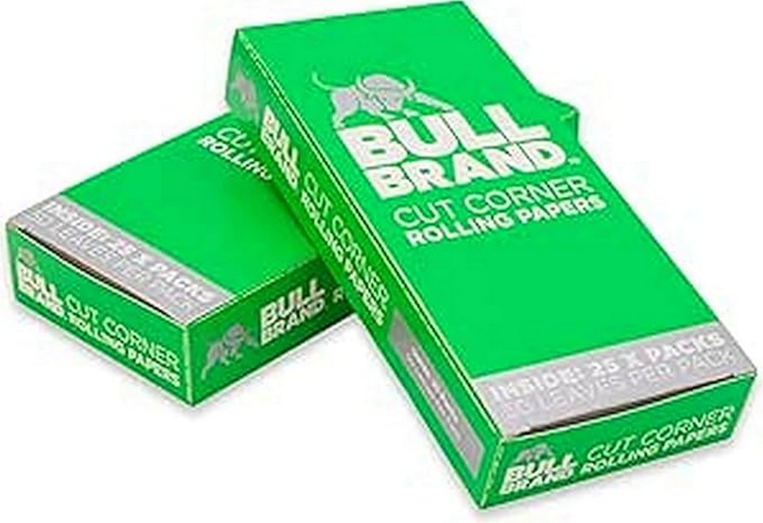 BULL BRAND Green Cut Corner 25-Piece Rolling Papers