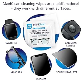 Glasses Wipes Lens Cleaner - Lens Wipes for Eyeglasses - 400 Pre-moistened Individually Wrapped Wipes for Eye Glasses, Electronics, Phone, Computer, Laptop Screen - Camera Lens Cleaner - Made in EU