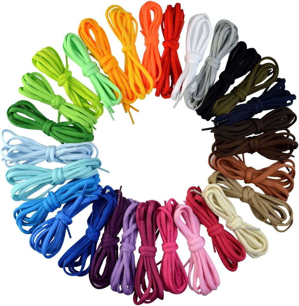 Marrywindix 29 Pairs 39" Round Colourful Athletic Shoe Laces for Sneakers Skate Shoes Boots Sport Shoes (29 colors)