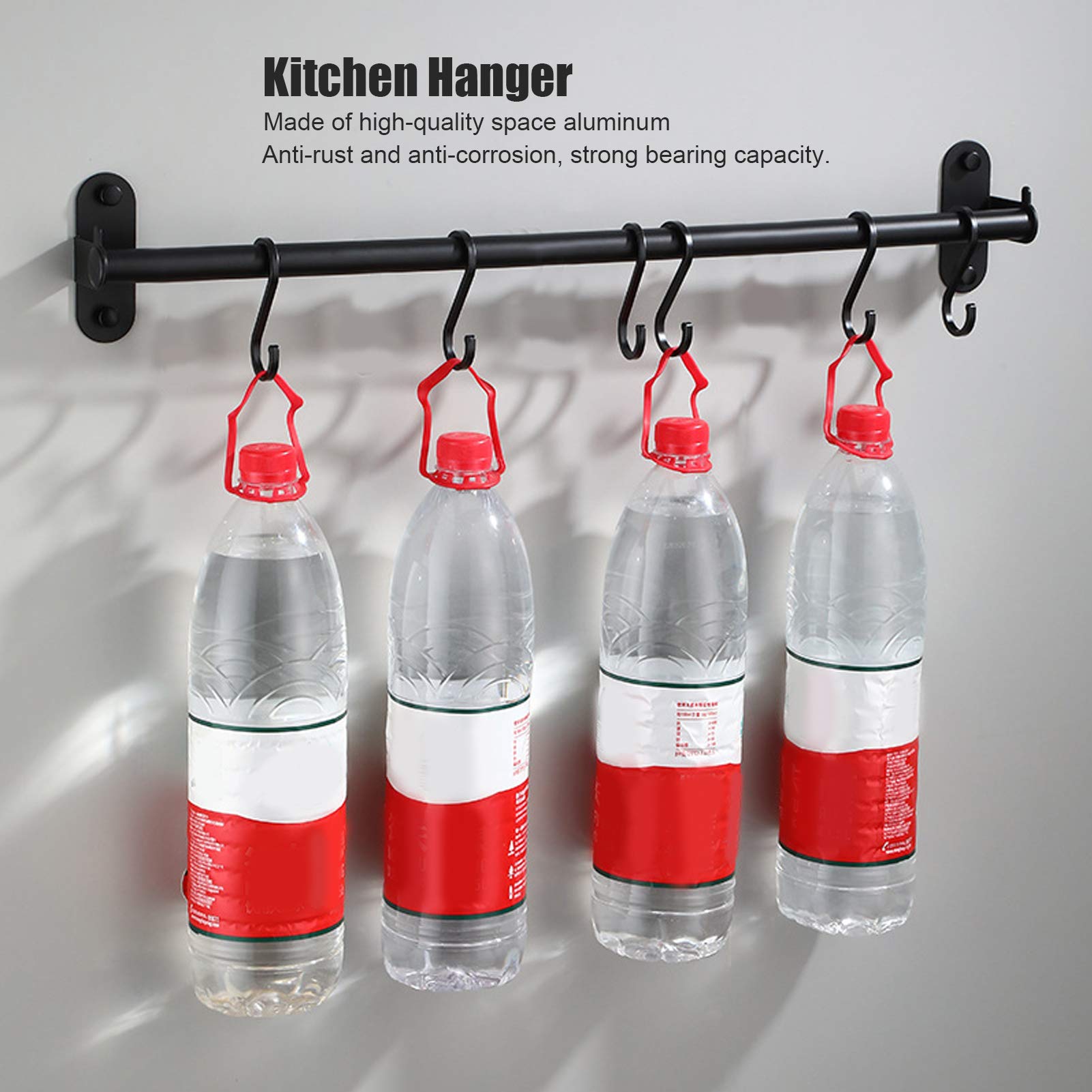 Cintre pour Ustensiles de Cuisine, Support de Cuisine en Métal avec 6 Crochets Porte Ustensiles Mural Crochets avec Vis pour Casserole/Pot/ Cuillère/Couvercle/Tasse/Poêle - 15,7 Cintre pour Ustensiles de Cuisine, Support de Cuisine en Métal avec 6 Crochets Porte Ustensiles Mural Crochets avec Vis pour Casserole/Pot/ Cuillère/Couvercle/Tasse/Poêle - 15,7