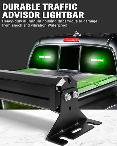 Miniatura 55 de HLauto Barra de luz estroboscópica de emergencia 1002L para asesor de tráfico: luz intermitente de advertencia de seguridad de 40 LED, visera N.° 01