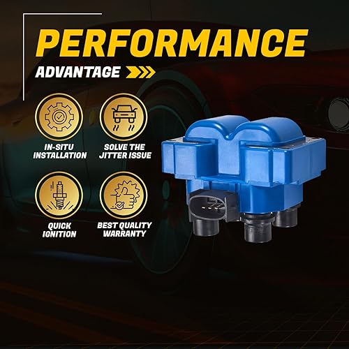 Miniatura 2 de Yoshi Motors Paquete de 2 bobinas de encendido + 8 bujías de platino + juego de cables de repuesto para Ford F150 F250 Expedition Crown Victoria 4.6