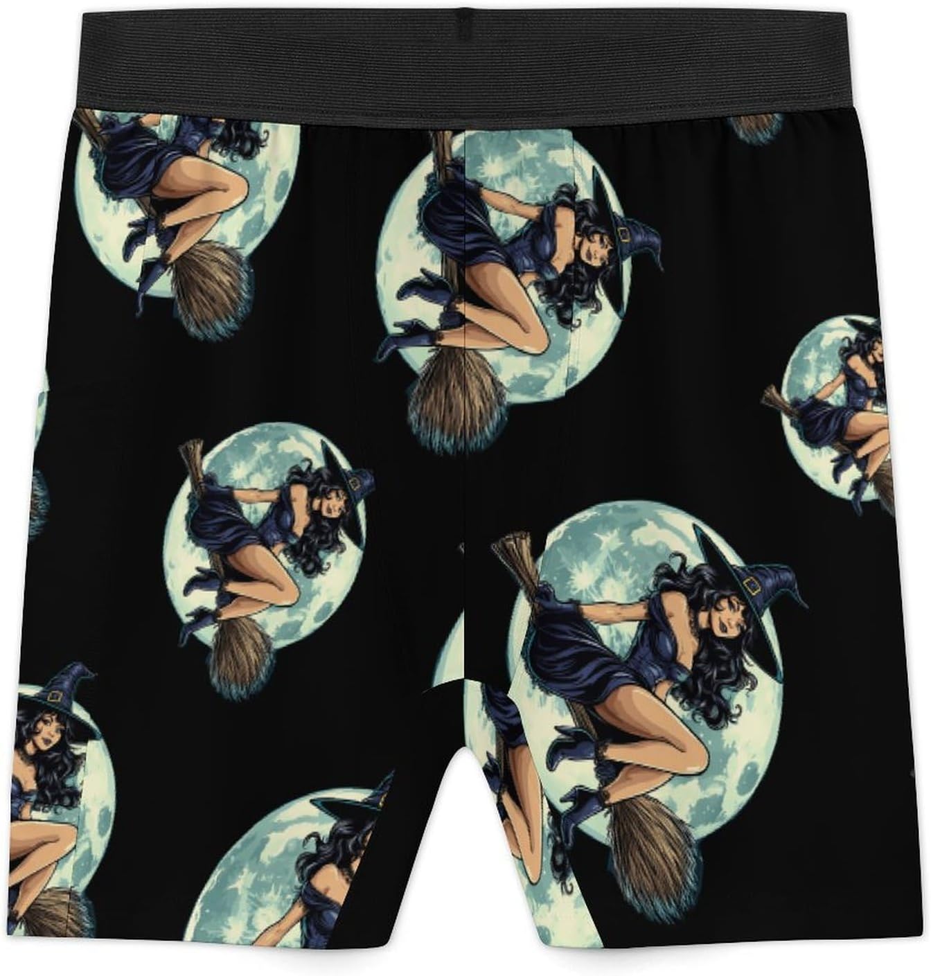 Halloween Pinup Girl Witch Compression Shorts for Men Athletic Quick-Drying Running Shorts Performance Underwear XX-Large (xx_l)