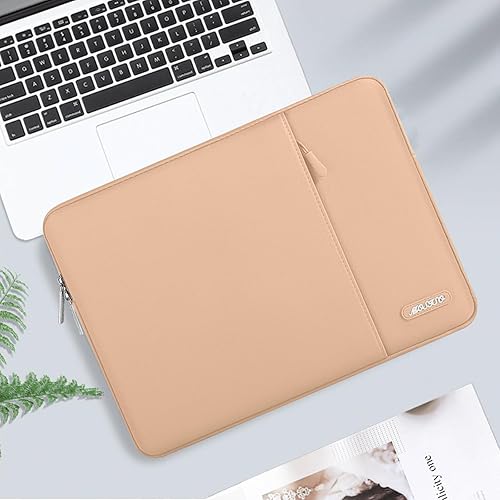 Vista 140 de MOSISO Funda vertical de poliéster con bolsillo para laptop de 15 pulgadas, para MacBook Air 15 M4 A3241, M3 A3114 y M2 A2941 de 2025, 2024 y 2023