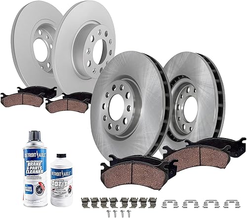 Miniatura 28 de Detroit Axle - Kit de frenos para 2005-2010 Scion TC Rotores de freno de disco delantero y trasero pastillas de freno de cerámica con hardware 2006